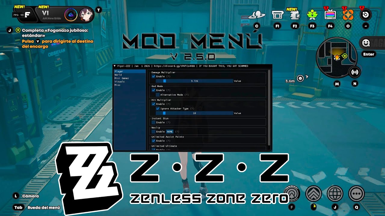 Cómo tener el mod menu gratis en ZZZ
