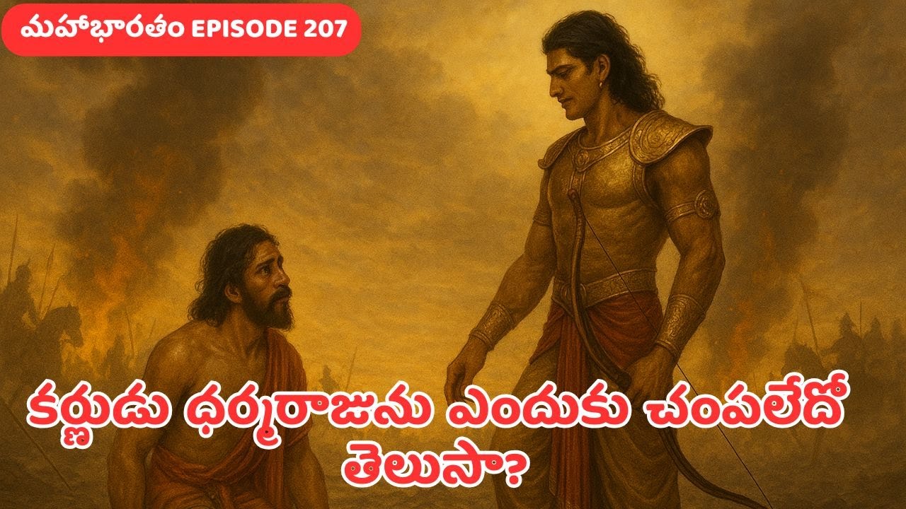 కర్ణుడు ధర్మరాజును ఎందుకు చంపలేదో తెలుసా? Mahabharatham EP207 #history #bhakthi