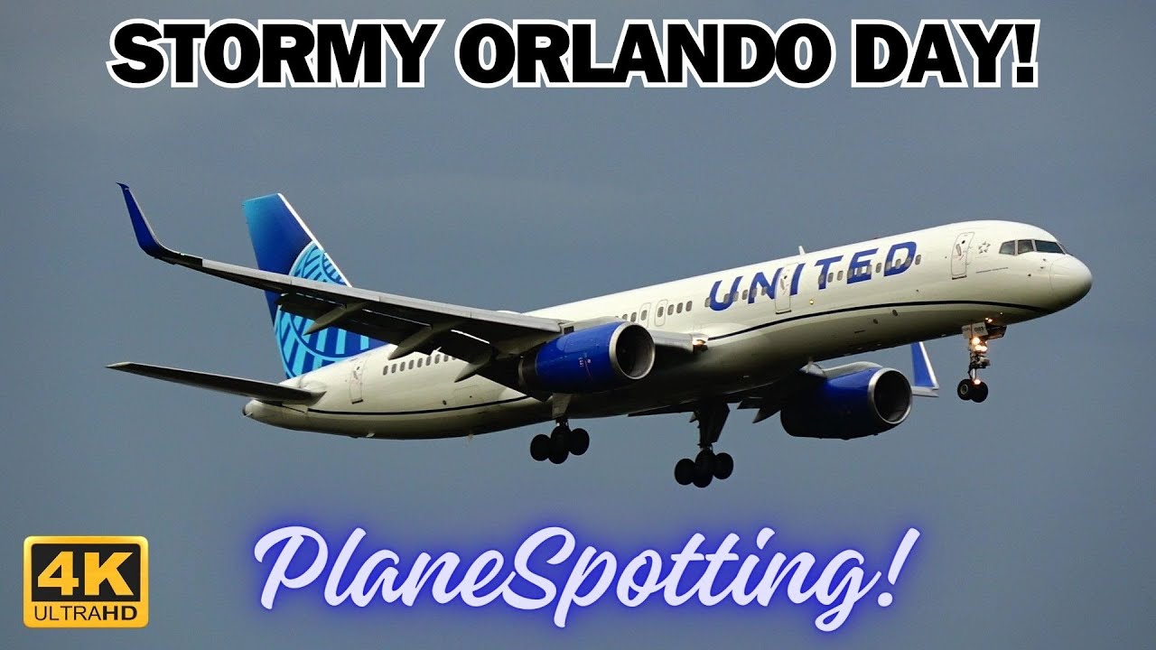 #4K STORMY DAY 3/03/24 ORLANDO INT'L AIRPORT #aviation #avgeeks #new #plane #awesome #planespotting