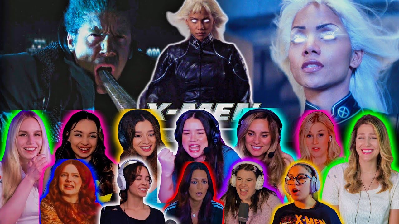 Mcu Girls React To STORM Vs TOAD FOGHT SCENE | X-Men 2000 Movie Reaction Compilation 