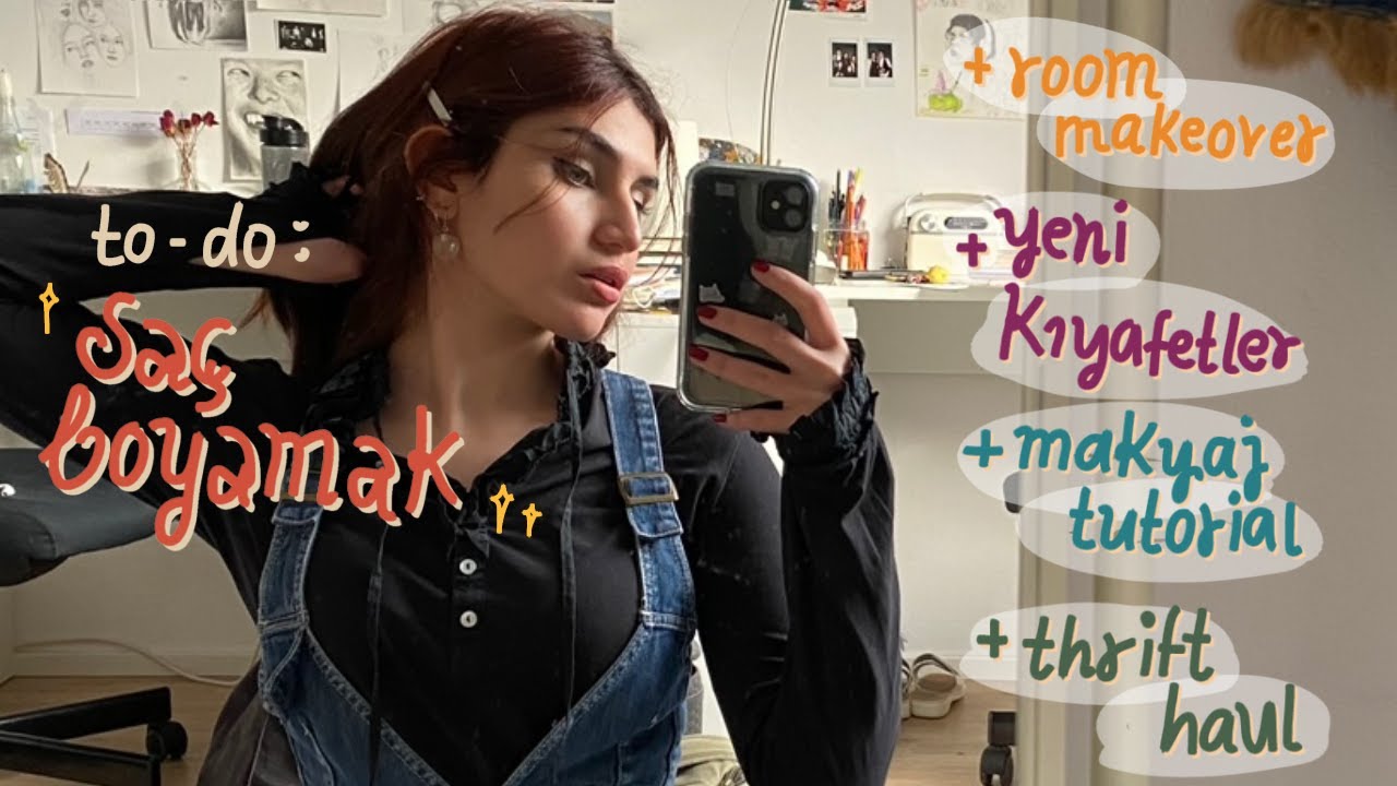 glow up wıth me/ haul + saç boyama + room makeover