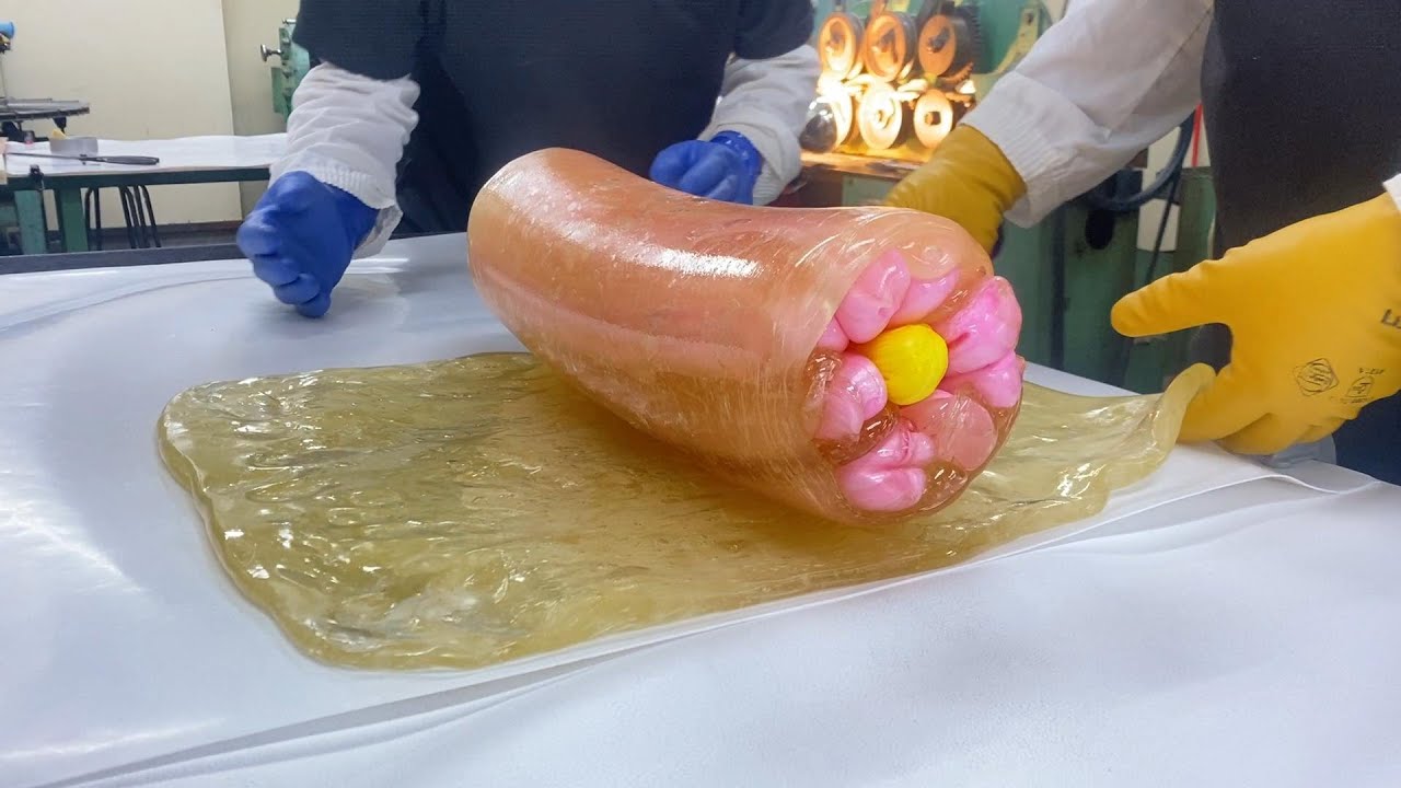 【製造風景】秋の花！コスモスキャンディの製造(ピーチ味)/How to make Japanese handmade candy/手工糖果/수제캔디 만들기/Japanese street food
