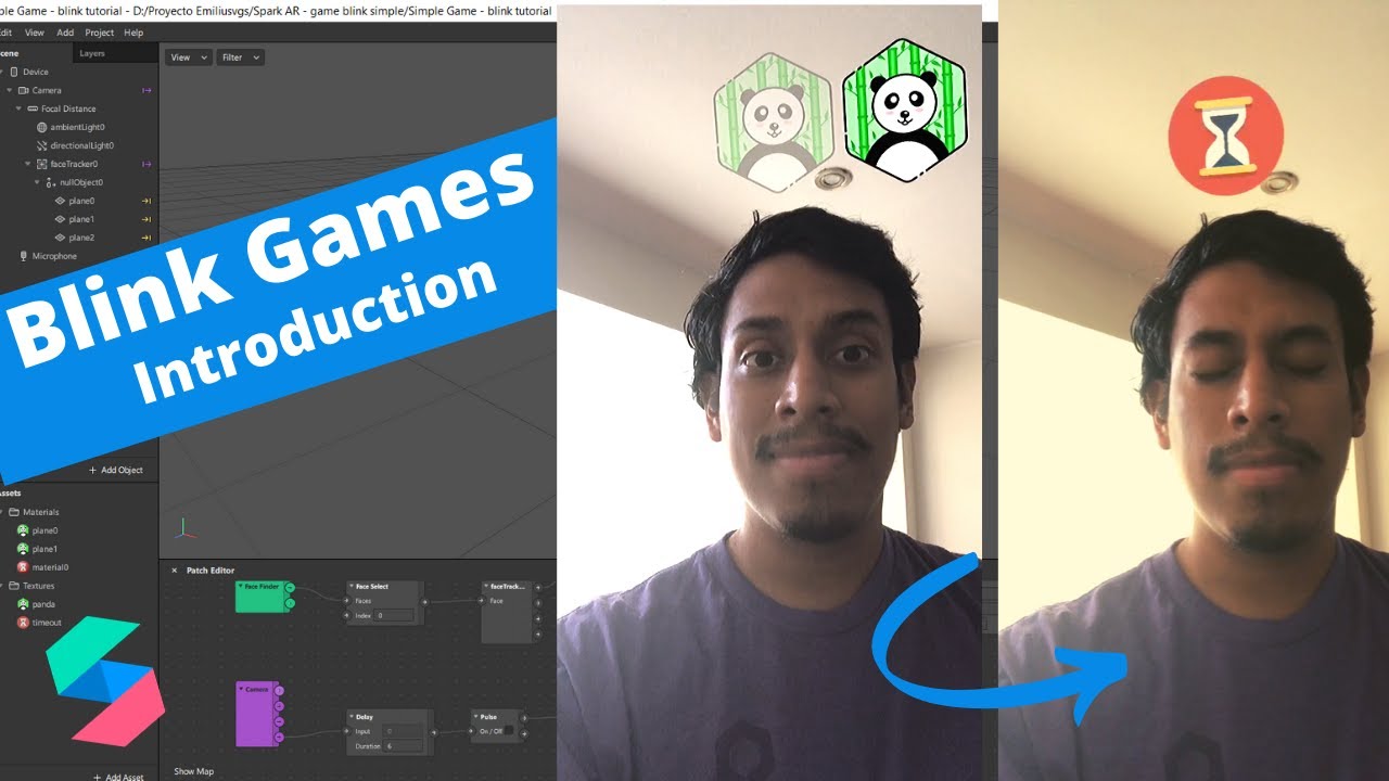 Spark AR Tutorial - Easy Blink Games Instagram Filter