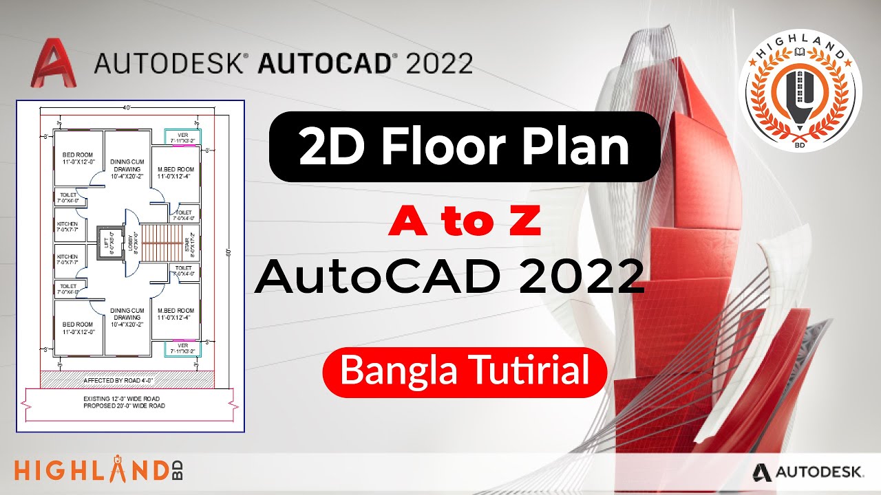How To Make in AutoCAD 2D Floor Plan 2022