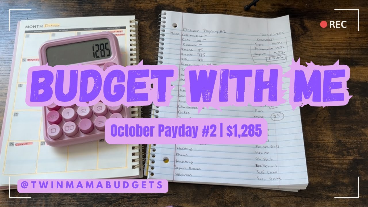 Budget With Me | $1,285 Payday Breakdown | How I Budget on Low Income | October Payday #2 