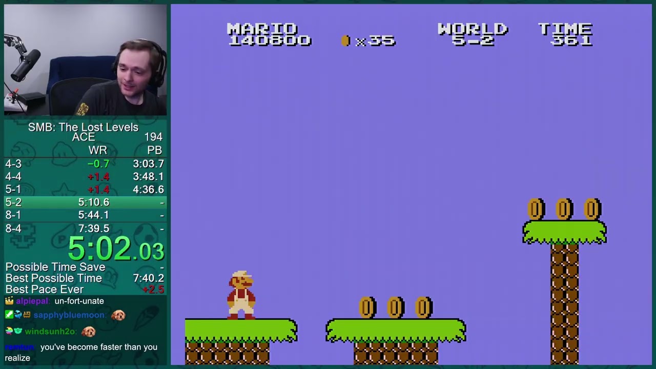 SMB2-J ACE in 11:39 (first completion)