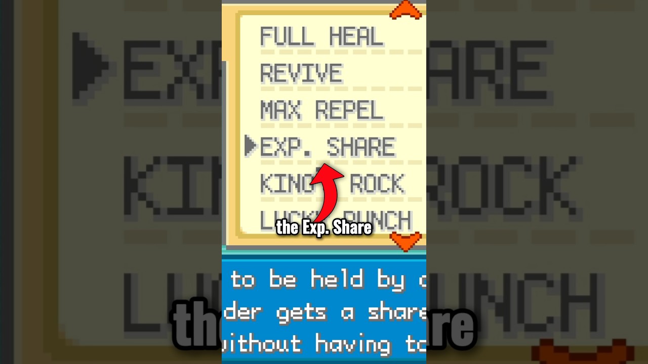Get Exp. Share on Pok&eacute;mon FireRed/LeafGreen