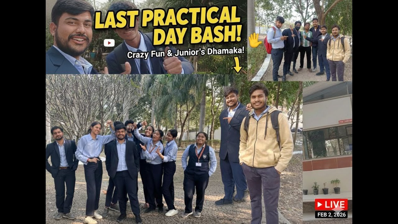 Last Practical Day Bash 🎉 | 5th Sem Over | Juniors ke Saath Full Masti 😎