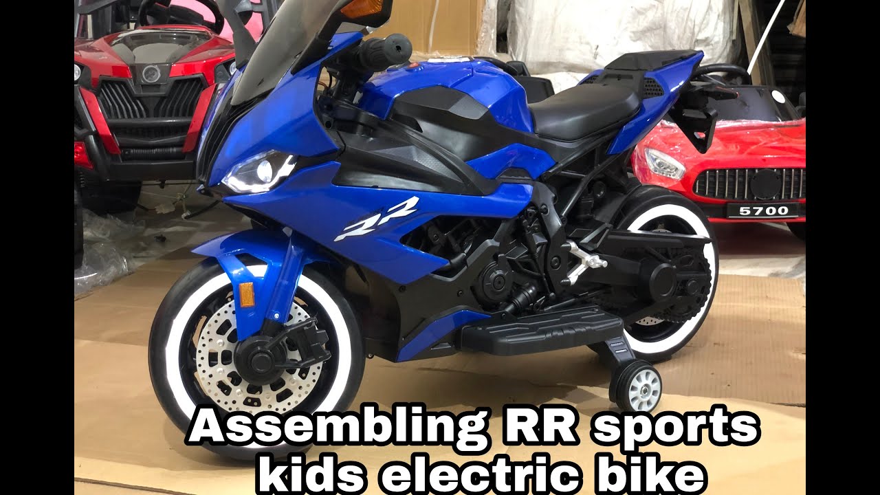 How To Assemble Kids Battery Operated RR Electric Sports Bike / Power Wheels / Remote Control Bike