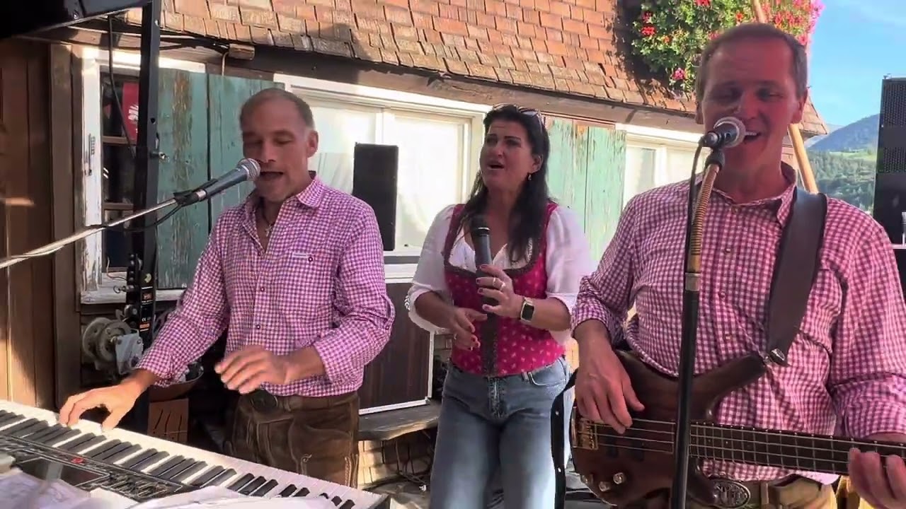 Alpenstarkstrom auf der Blockhütte Oberstaufen, Video 30, Sept. 23, Partyband, Alpenstarkstrom,