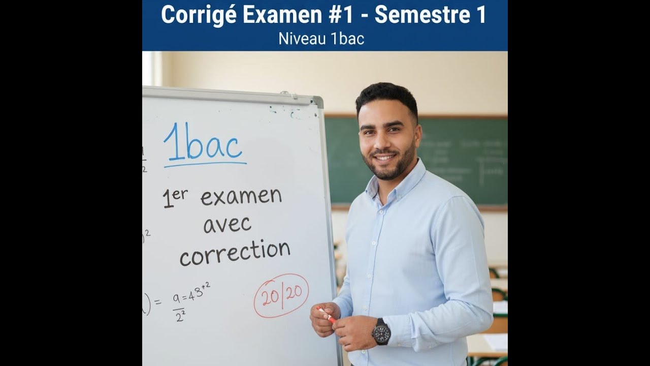 Correction Devoir 1 Maths S1 | 1 Bac Biof | Logique + Fonctions | تصحيح فرض الرياضيات الدورة الأولى