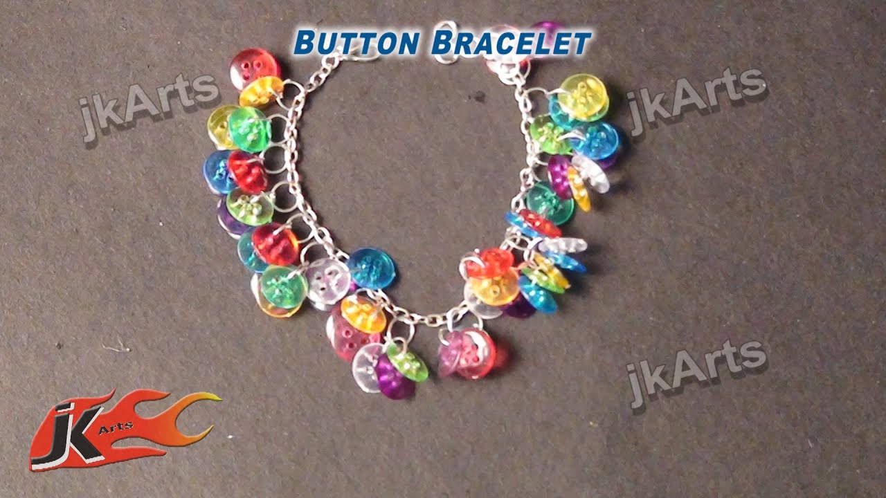 DIY  Button Bracelet  | How to make Wrist Belt | JK Arts 341