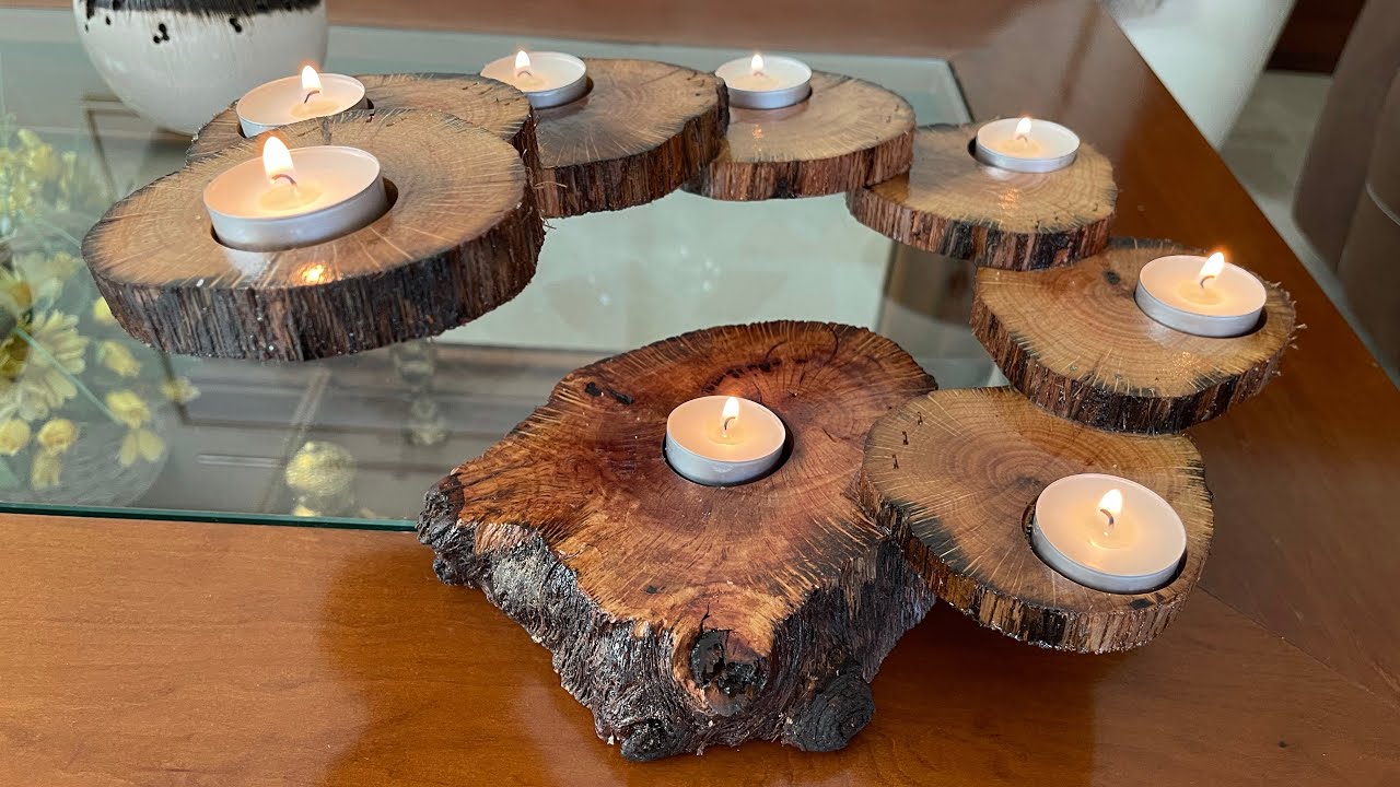 Hacer portavelas de madera.muy fácil
#decoration. Dando ideas