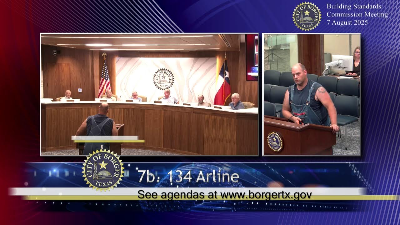 City of Borger Building Standards Commission - August 7th, 2025