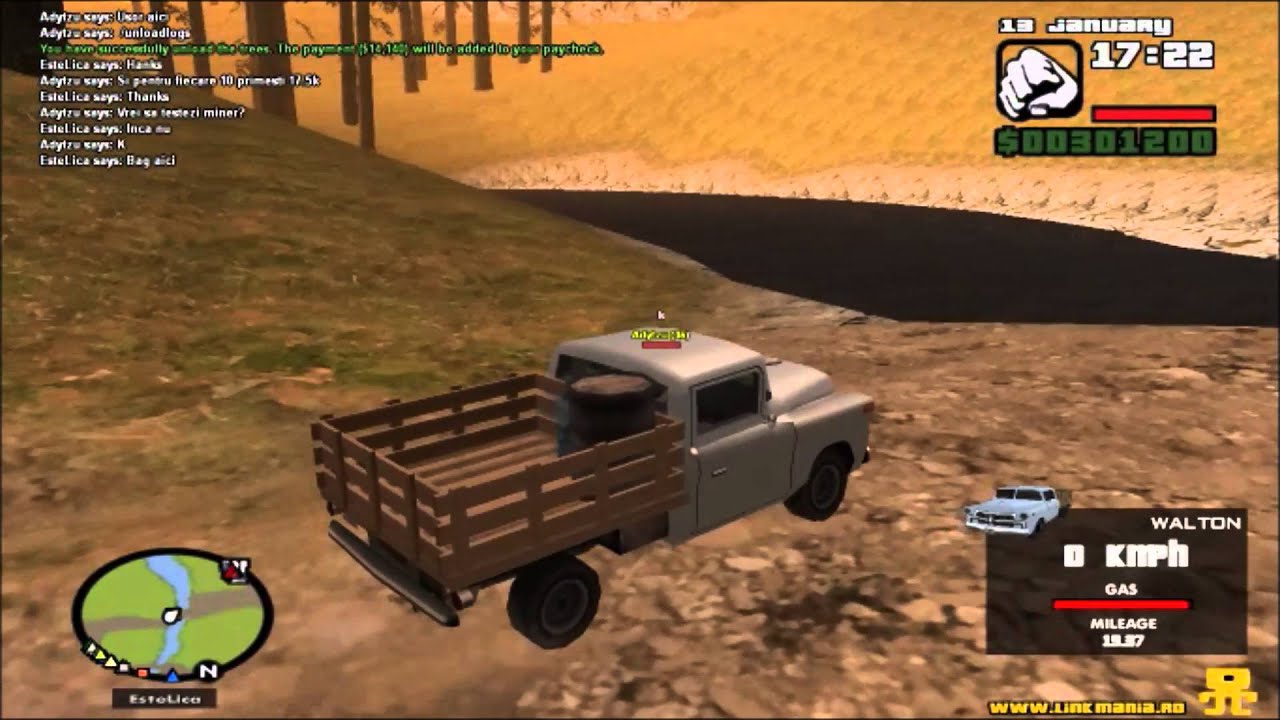 San Andreas Multiplayer | LinkMania RPG Server | Woodman Job
