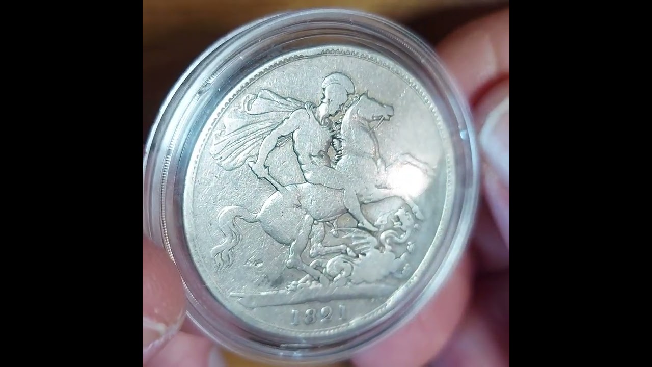 1819 and 1821 Silver Crown coins. George III & George IIII. All collectors should own these!