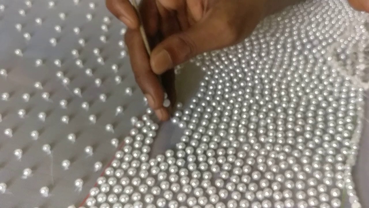 Slow motion video  - Pearl bead work