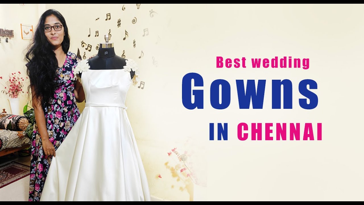 White Satin wedding dress - MissMad Bridal Gowns - Chennai