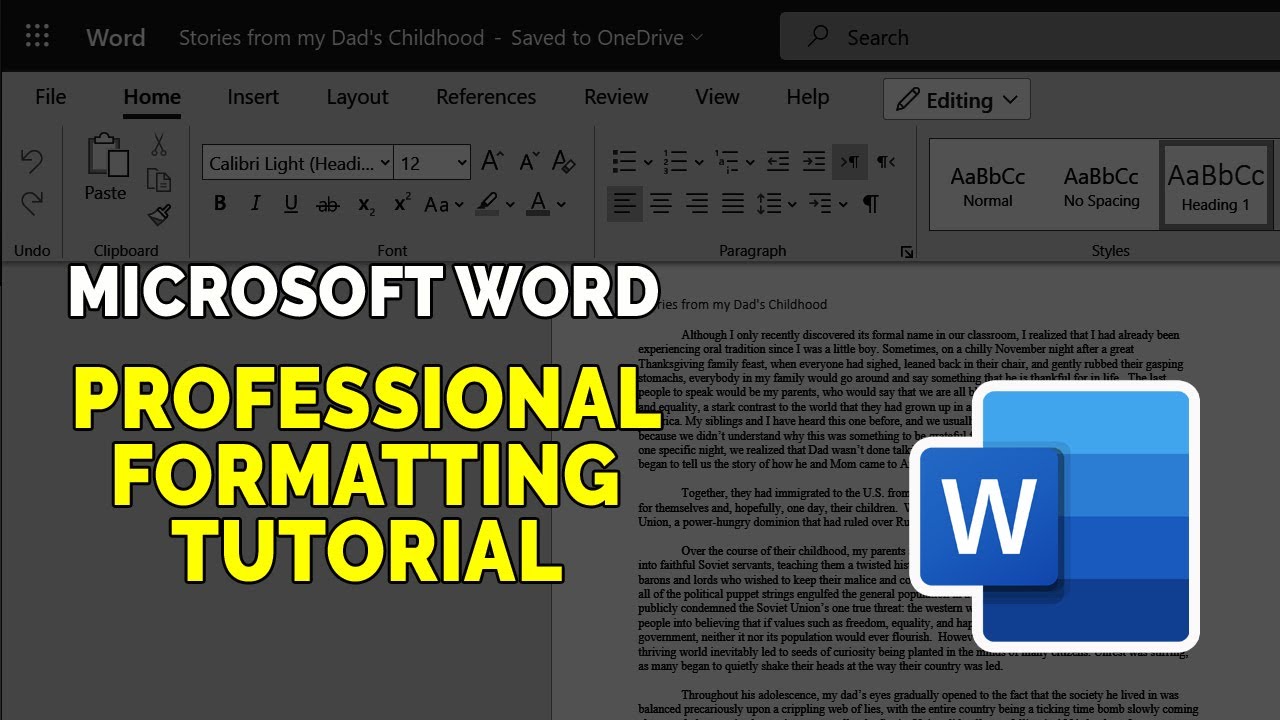 Microsoft Word: Professional Formatting Tutorial