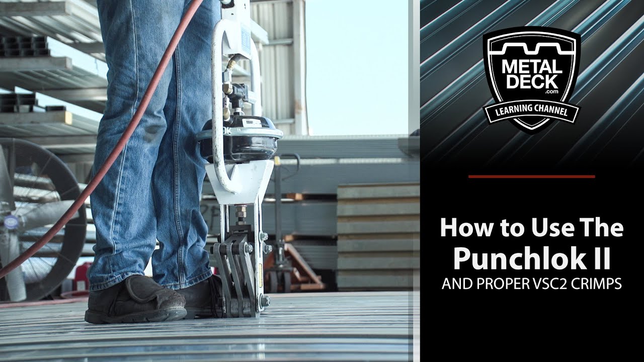 How To Install Punchlok II Metal Decking [Air Compressor Set Up + Settings + VSC2 Crimp Attachment]