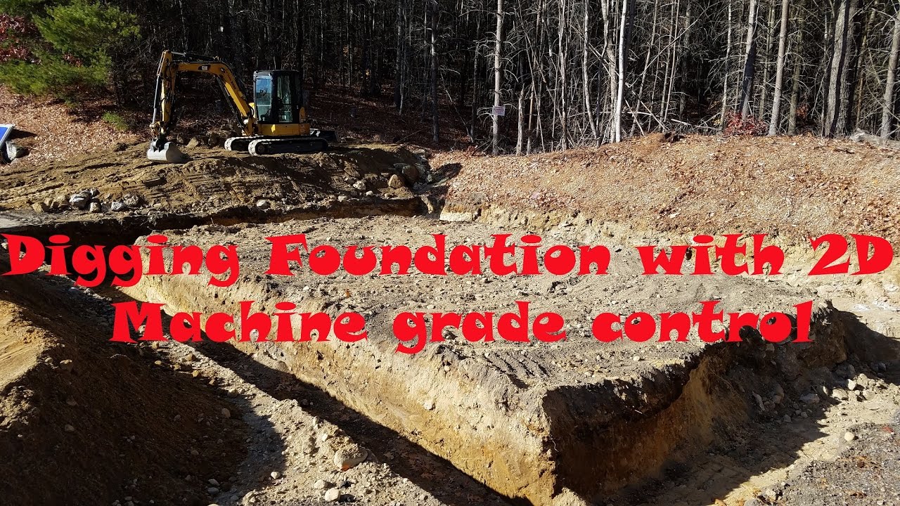 Cat 305.5e2 + Trimble GCSFlex - Digging Foundation