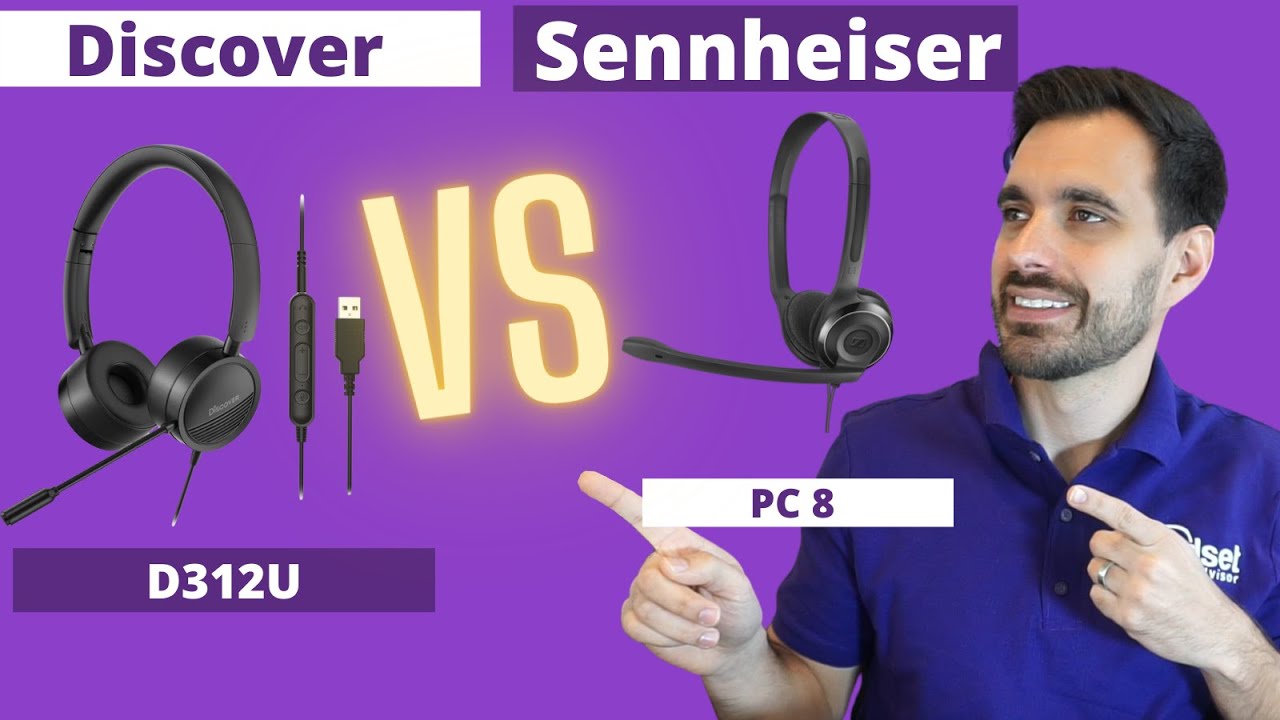 SHOWDOWN Sennheiser PC 8 vs NEW Discover D312U USB Computer Headset - LIVE MIC TEST!