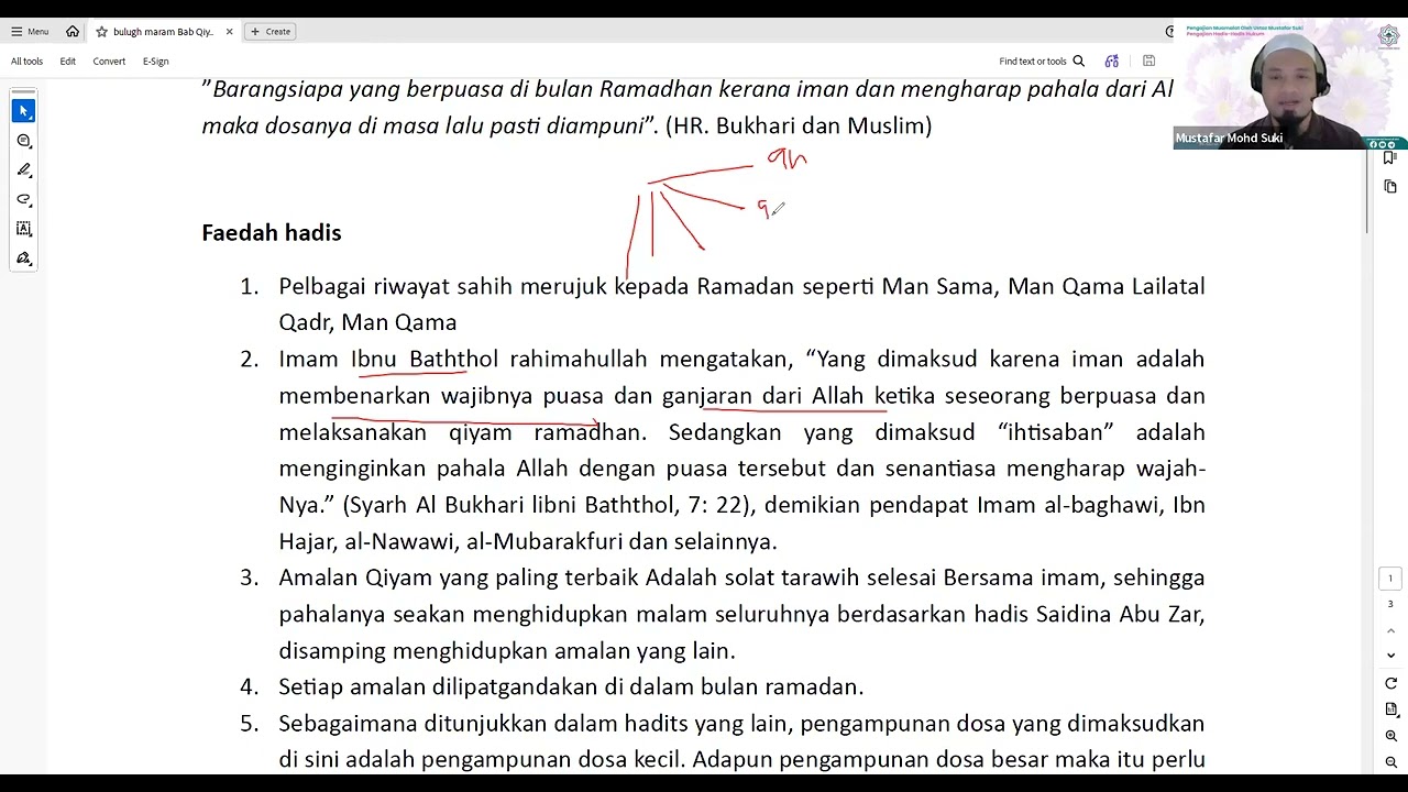 Kuliah JAA, Pengajian Hadis2 Hukum Kitab Bulughu Maram. Oleh Ustaz Mustafar Suki. Isnin 230226