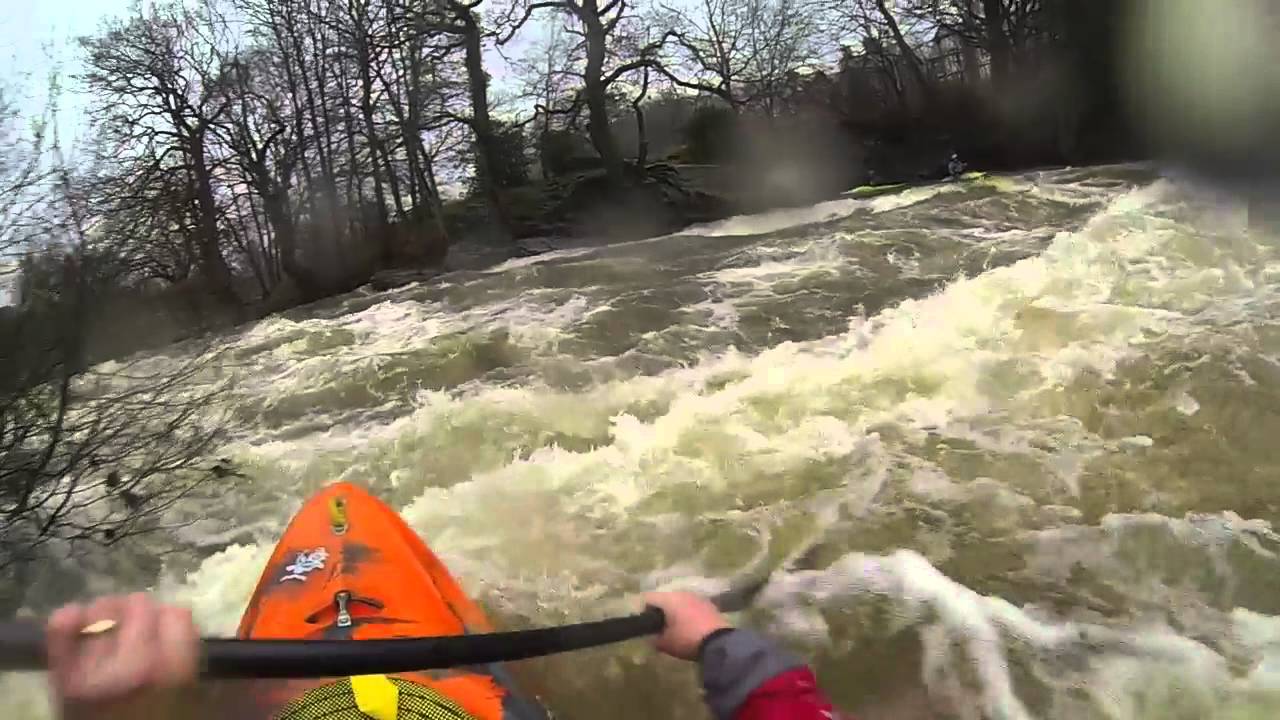 Kayaking the River Dee in Flood