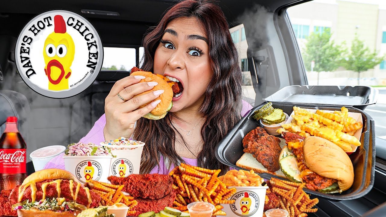 Trying Dave's HOT CHICKEN for the FIRST TIME Mukbang!