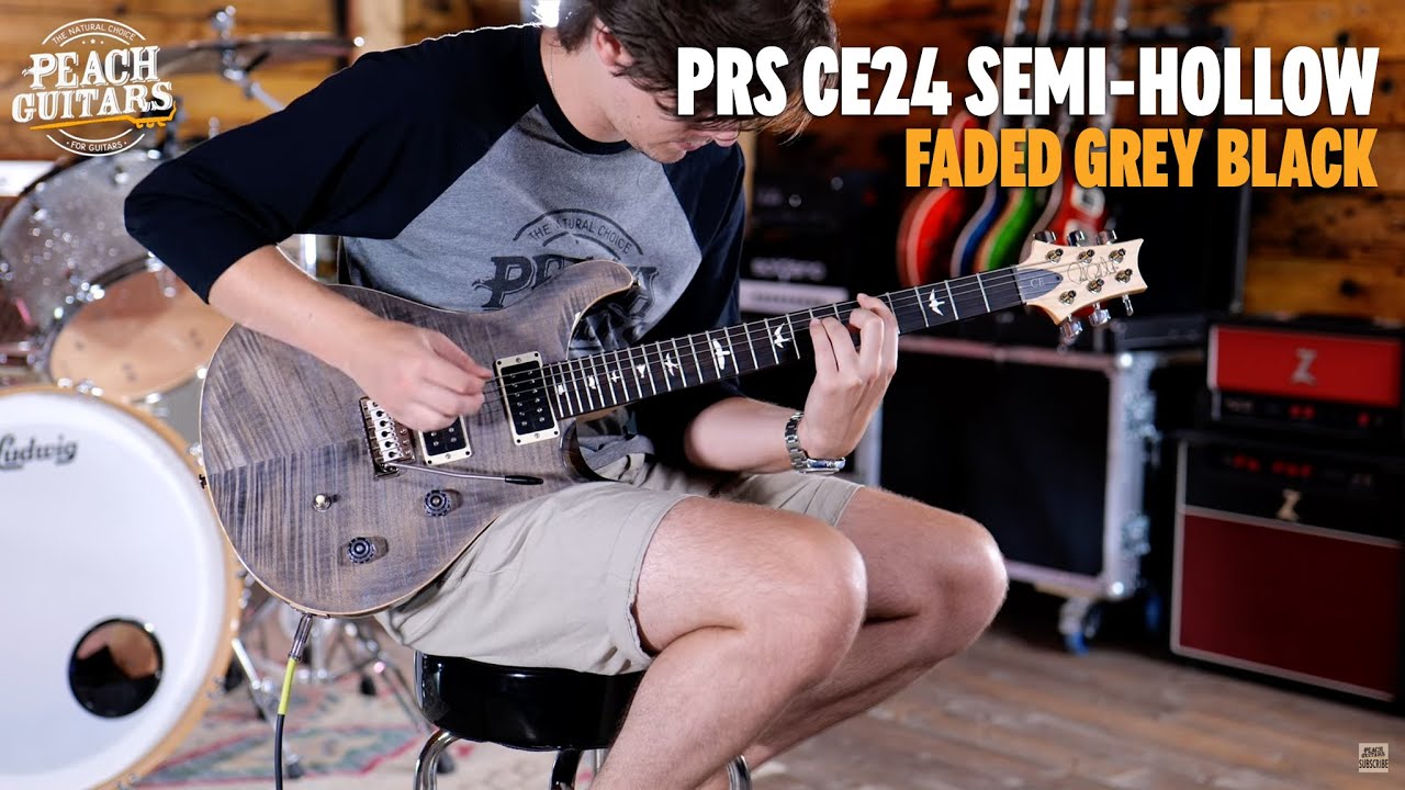 No Talking...Just Tones | PRS CE24 Semi-Hollow | Faded Grey Black