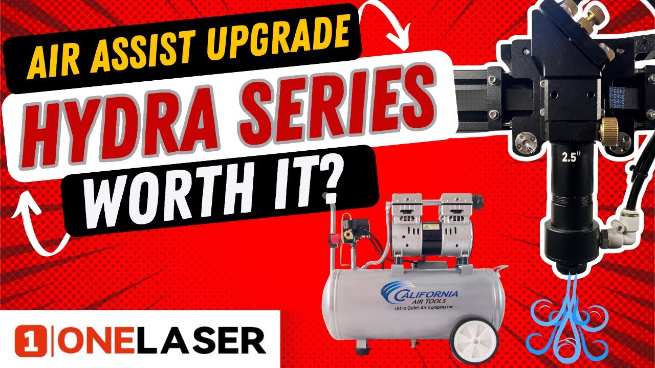 Air Assist Upgrade - Worth It? Hydra Series Co2 Lasers by OneLaser