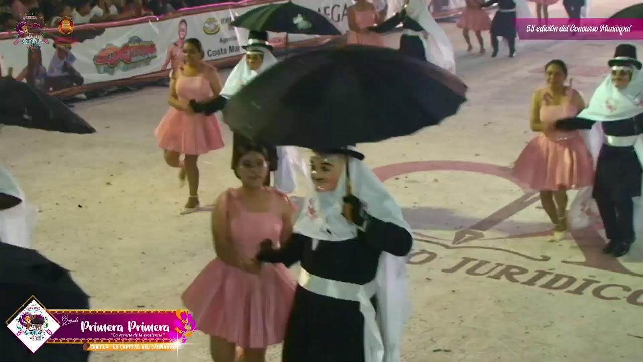 Carnaval Contla 2025 🎩 en este momento tenemos a la Camada “Primera Primera”. 🎩☂️
