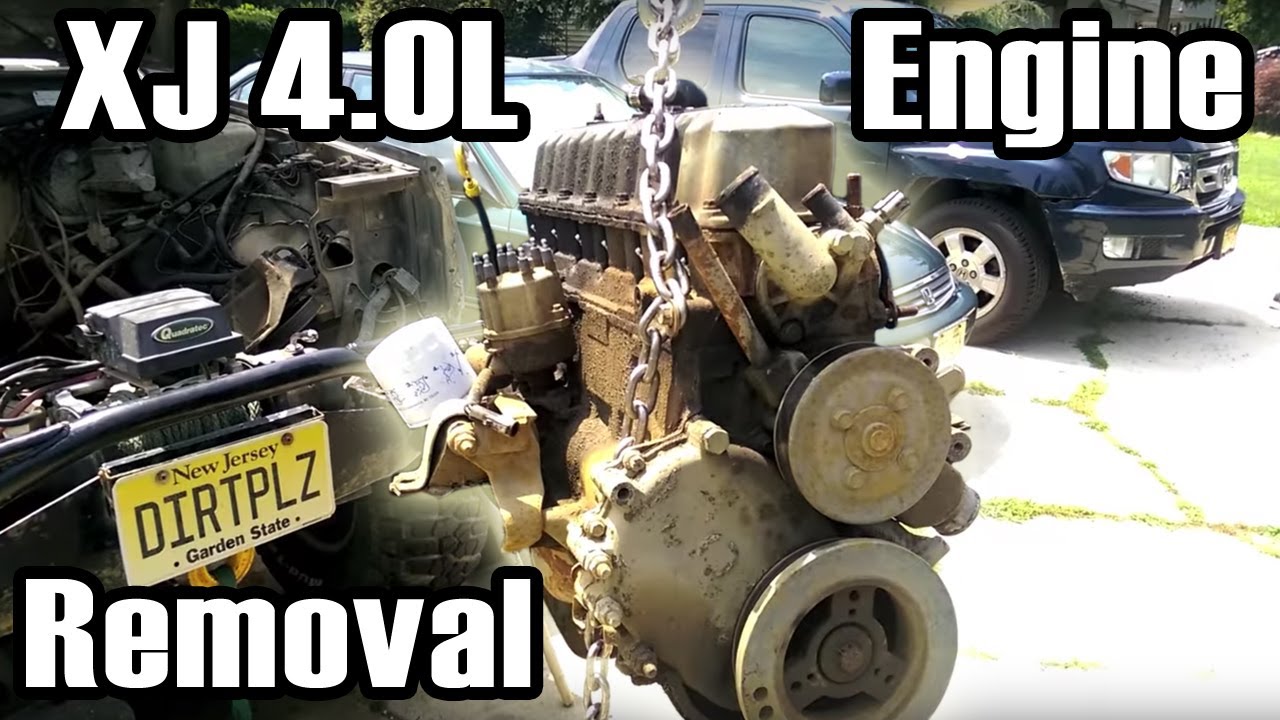 Снятие двигателя Cherokee 4.0L I6 89