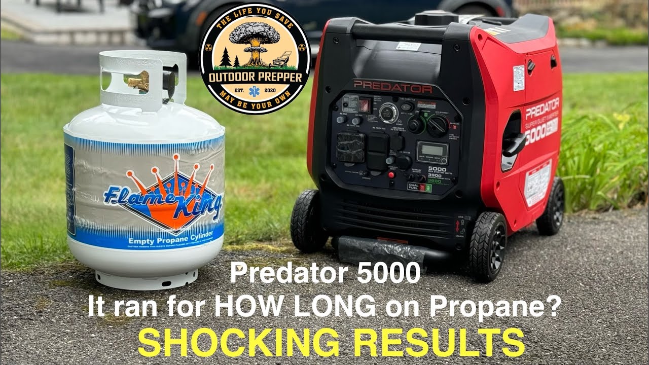 Время работы Predator 5000 на пропане (баллон для барбекю). Результаты просто ШОКИРУЮЩИЕ!!!!