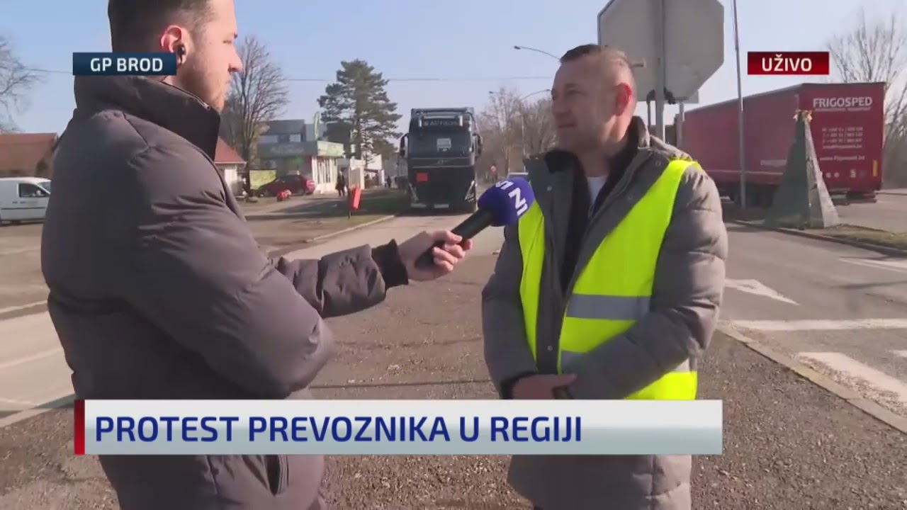 N1 na GP Brod: Protesti prevoznika u regiji