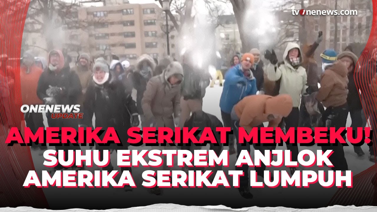 Badai Salju Dahsyat Hantam AS, Suhu Anjlok Ekstrem dan Jutaan Warga Terdampak | OneNews Update