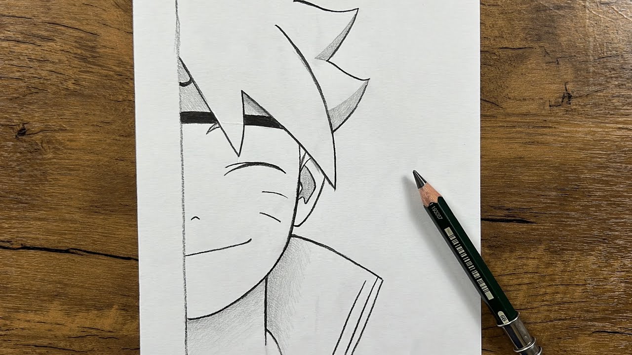 Easy boruto drawing for beginners | how to draw boruto easy step-by-step