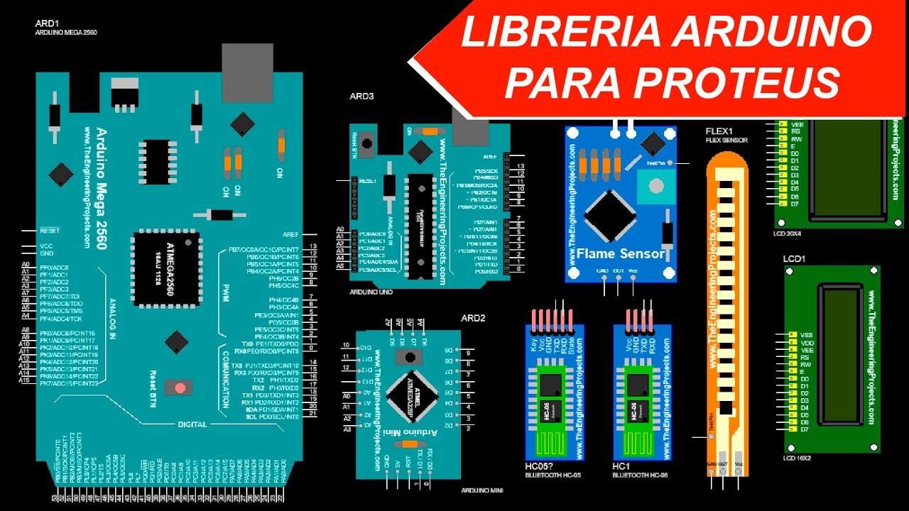 Librerias Arduino para Proteus