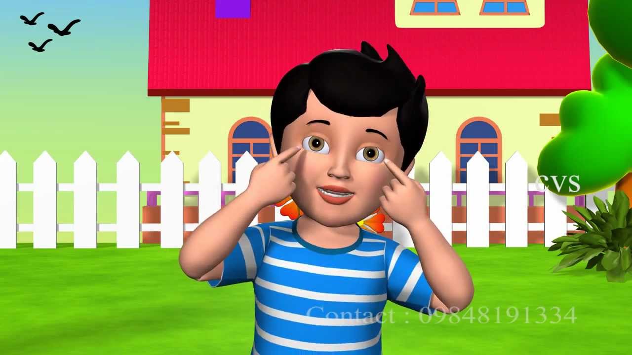 Ten little fingers ten little toes - 3D Animation English Nursery rhyme with Lyrics