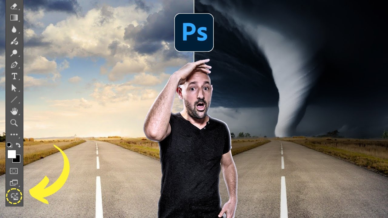 Nouveauté! Crée un Photomontage Rapide Dans Photoshop 2025 Avec l'IA Firefly (BLUFFANT)