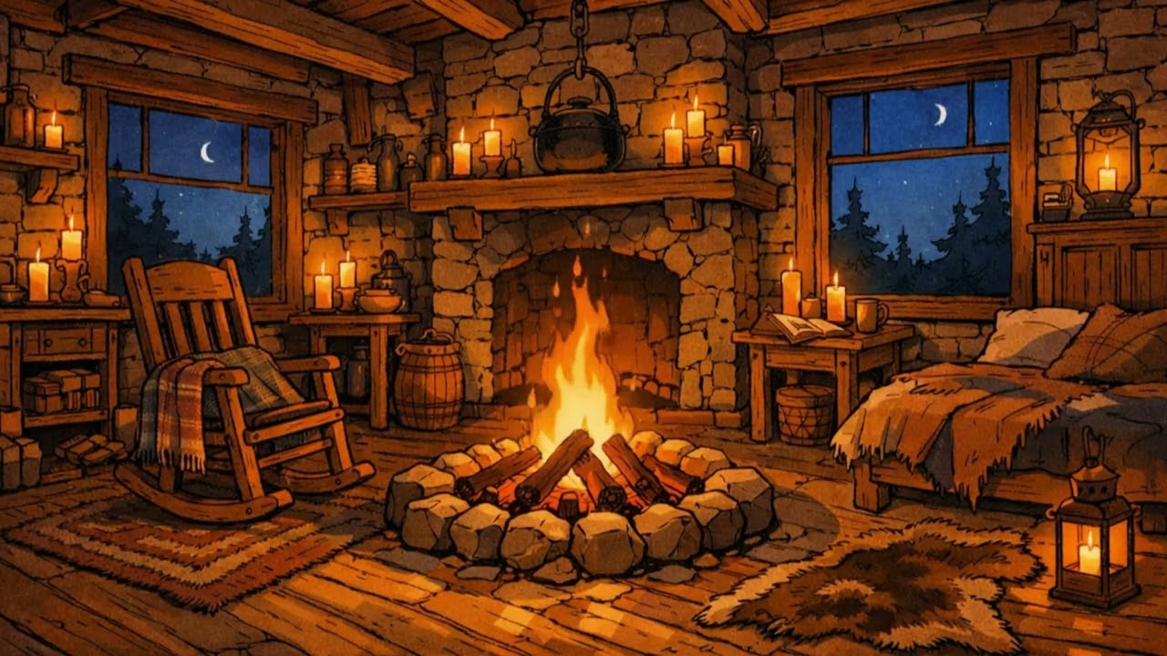 Cozy Fireplace Jazz 🔥🎷 | Relaxing Night Ambience for Work, Study & Chill