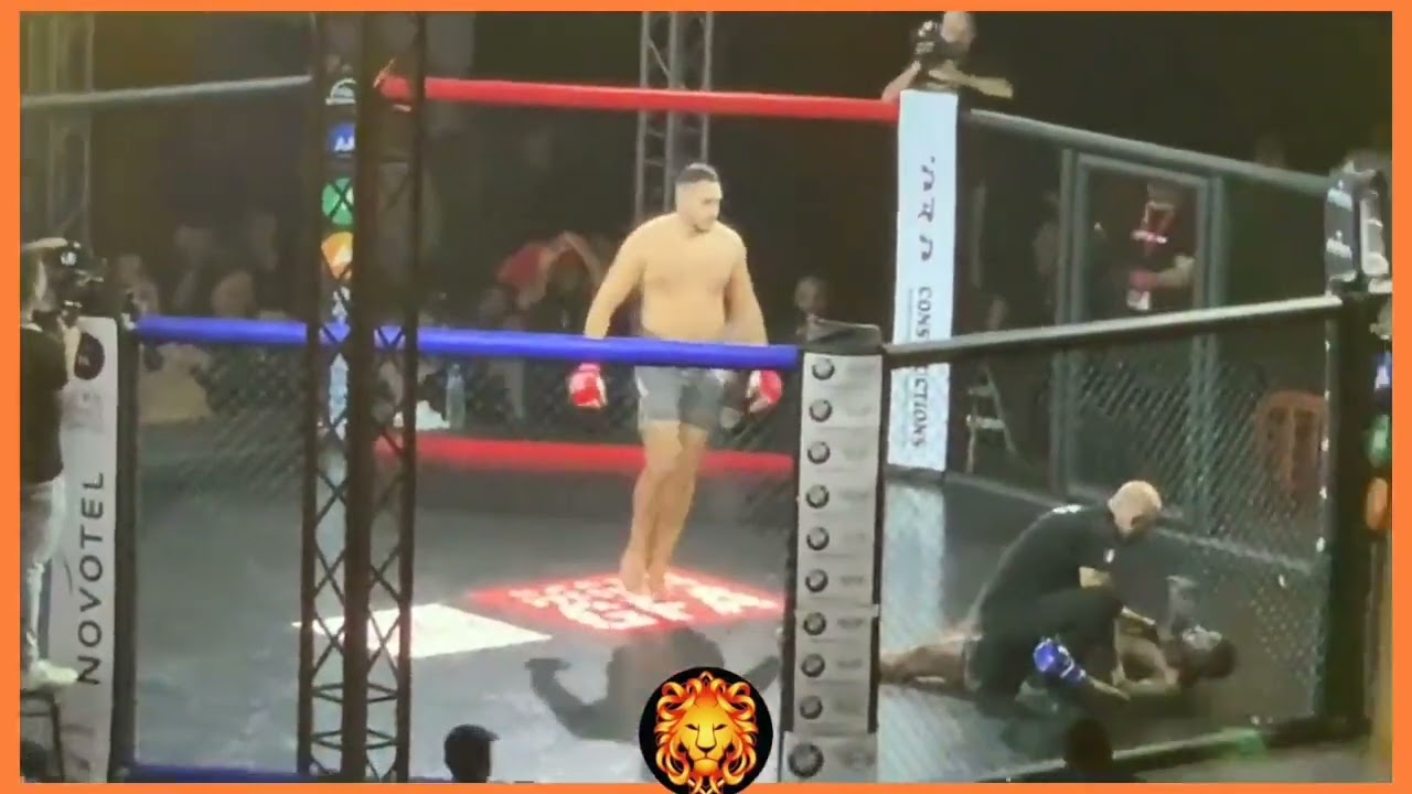 Combat professionnel en #MMA, du poids lourd de Badr Eddine Medkouri !Victoire par #KO 🔥 ➡️