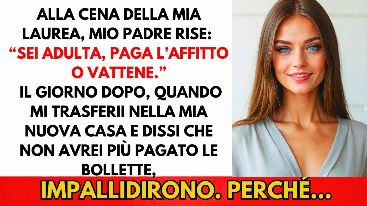Alla Cena Di Laurea, Mio Padre Rise: «Paga L’affitto O Vai Via.» Il Giorno Dopo, Quando Io…