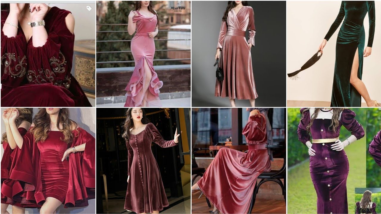 Very trendy VELVET (western gowns) for women #velvetoutfit #velvetgowns || Fashion favors