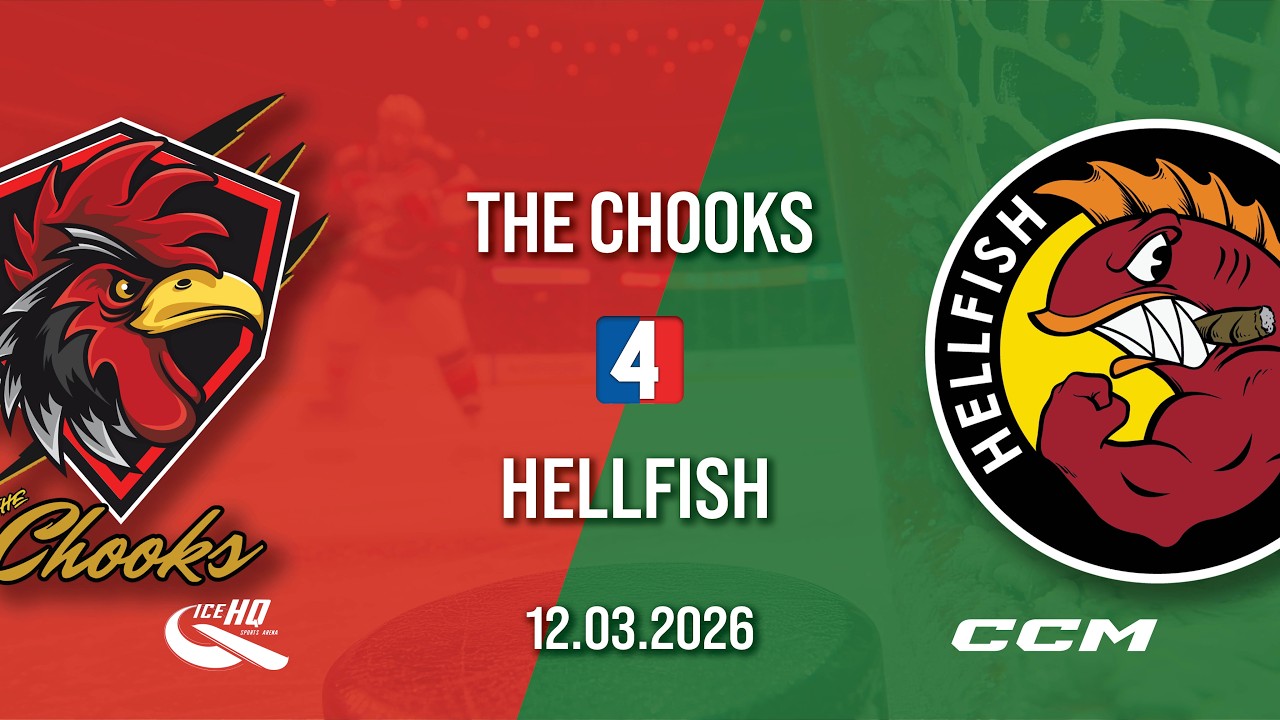 The Chooks vs Hellfish - Div 4 - 12th March - iceHQ Rec League ice hockey