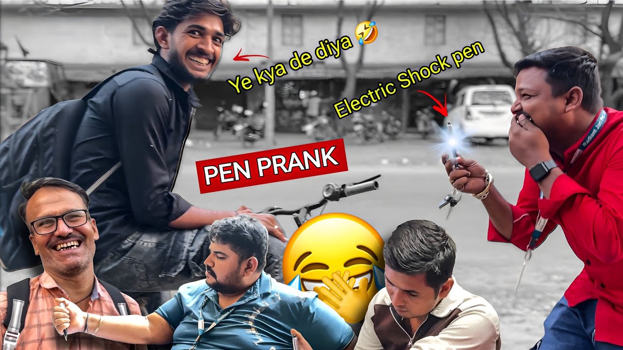 Ye Pen likhta nahi hai, jhatka deta hai! 😂⚡|Current wala Pen Prank! ⚡🖊️| #prank #viral