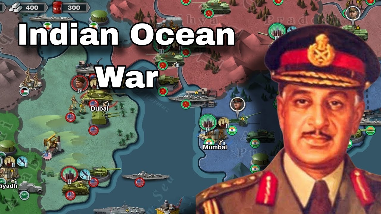 Indian Ocean War (WTO Cold War Campaign) #worldconqueror3 #coldwar #india 