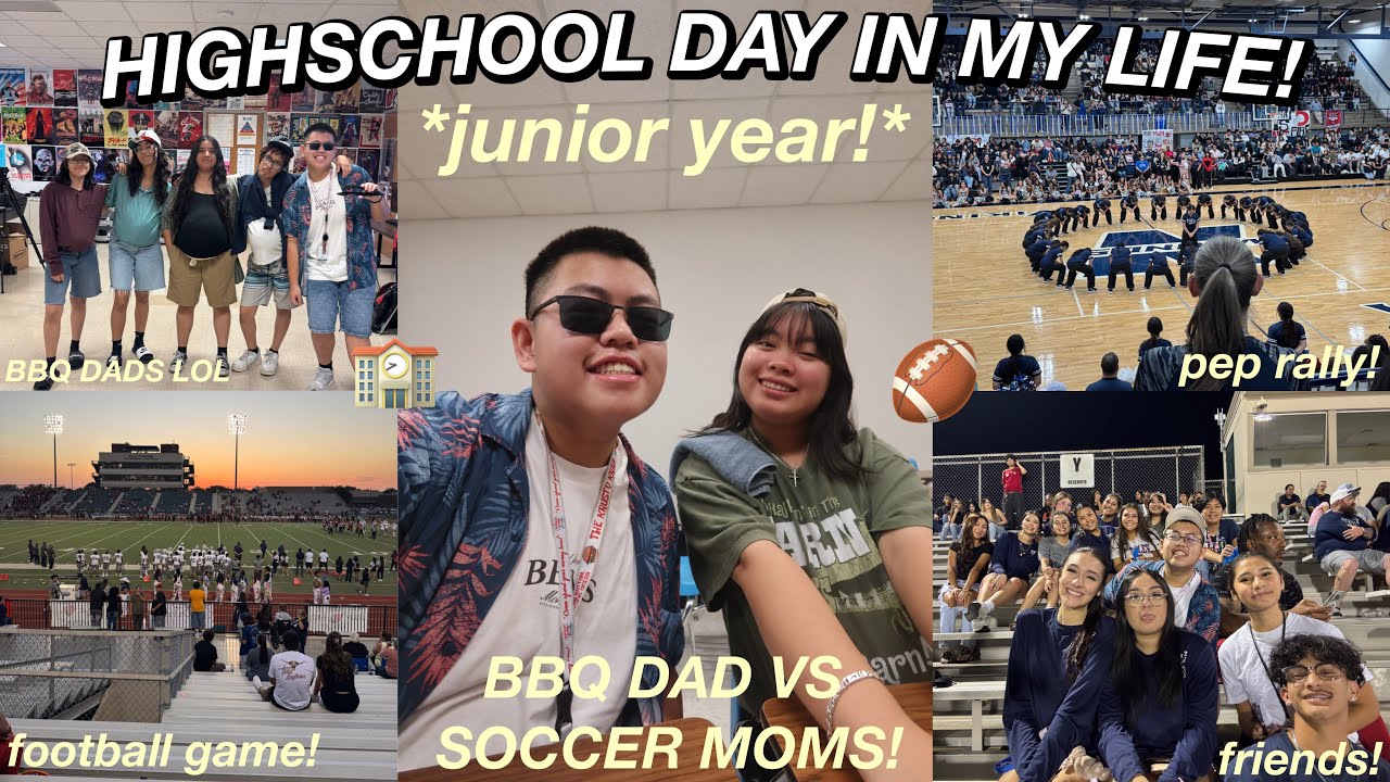 HIGHSCHOOL DAY IN MY LIFE! *junior year!* I school vlog, pep rally, football game, & friends!