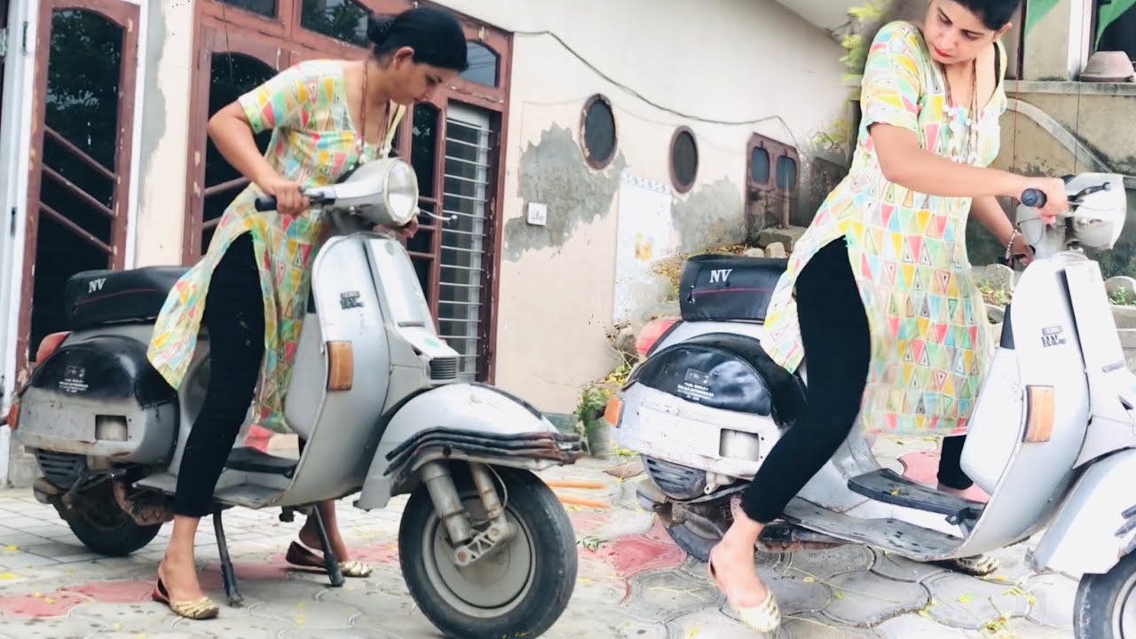Scooter start nahi ho rahi hai | scooter 🛵 start kaise kare | kickstart girl @Punjabivlogg