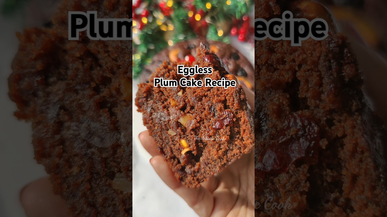 Eggless Plum Cake Recipe 👆💫😍 #shortsvideo #shortsfeed #shorts #ytshorts #youtubeshorts